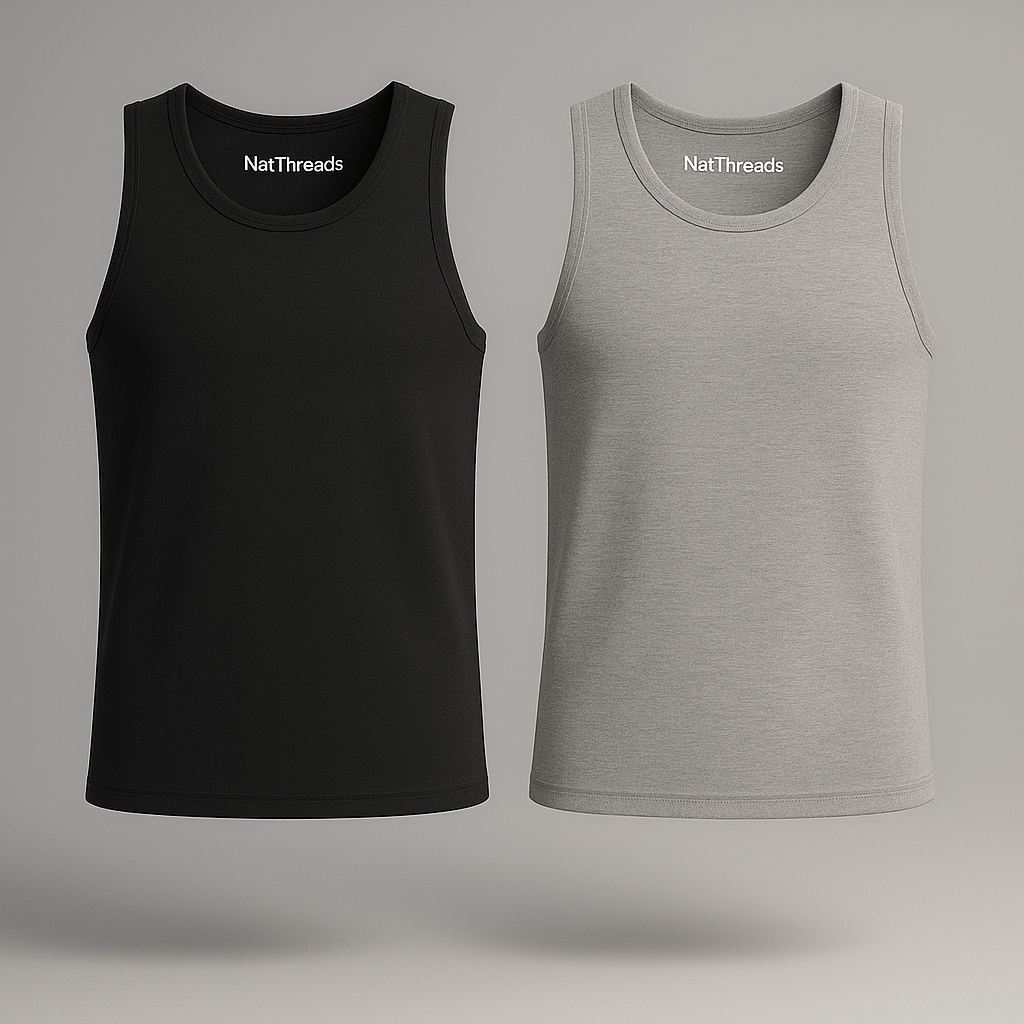 MEN’S ULTRASOFT BAMBOO - COTTON VESTS - NatThreads